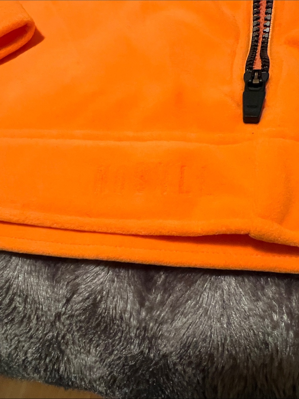 Women’s NOBULL Neon Orange Full-Zip Fleece Jacket, Large - Picture 3 of 3